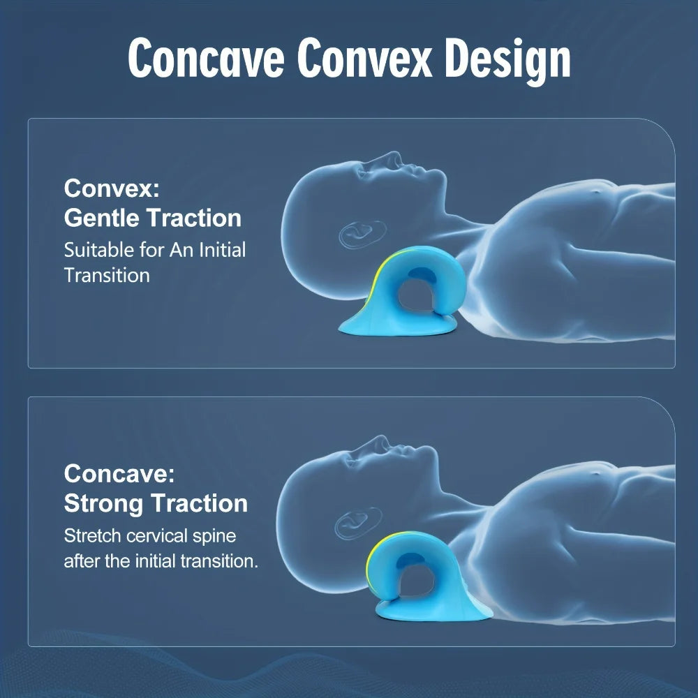 Premium Cervical Traction Device Neck Shoulder Stretcher Pillow Chiropractic Traction  Relax for Head BackPain Relief Body Massager