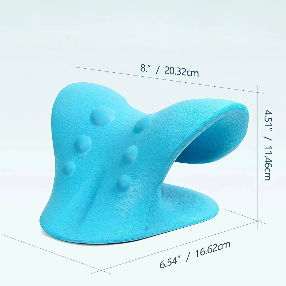 Premium Cervical Traction Device Neck Shoulder Stretcher Pillow Chiropractic Traction  Relax for Head BackPain Relief Body Massager